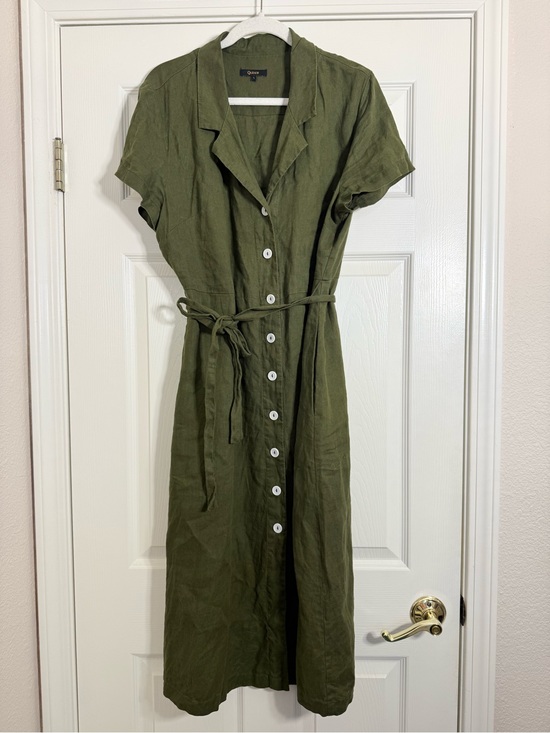 Quince Dresses & Skirts - Quince Olive Shirt Dress